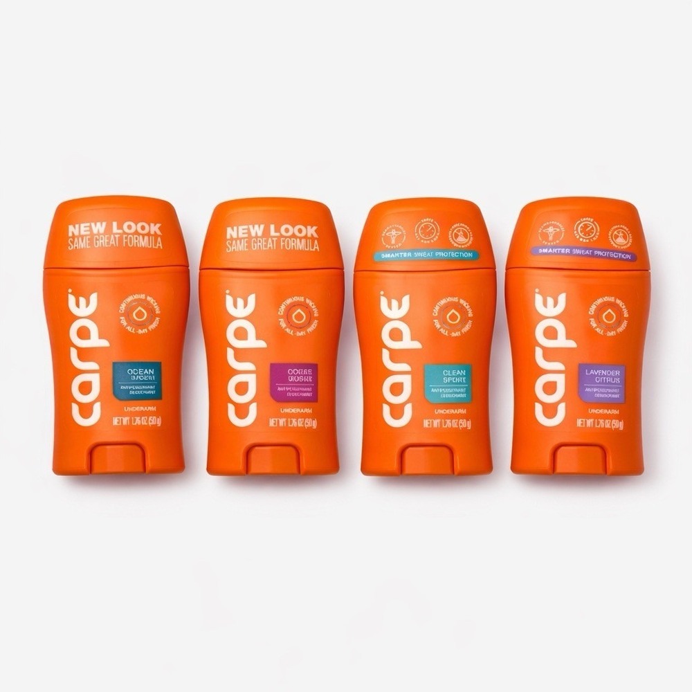 Carpe Stick Antiperspirants Deodorants Lot of 4 Assorted‎ Sealed NEW